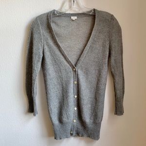 J. Crew mohair gray cardigan